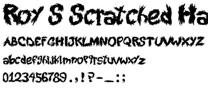 Roy_s Scratched Handwritting font